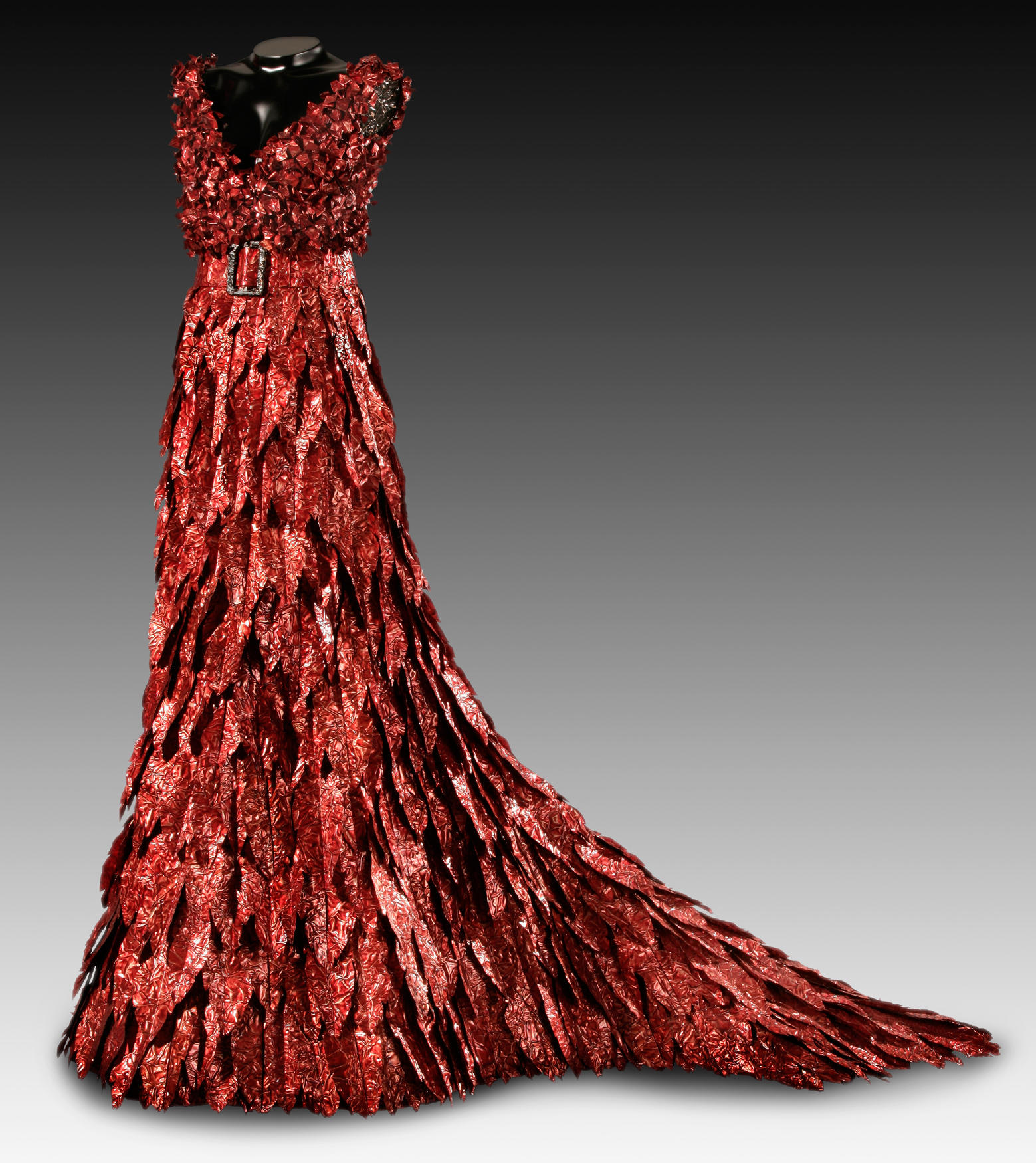 "Genevieve" - 
74" Tall - Red Patina on Textured Copper