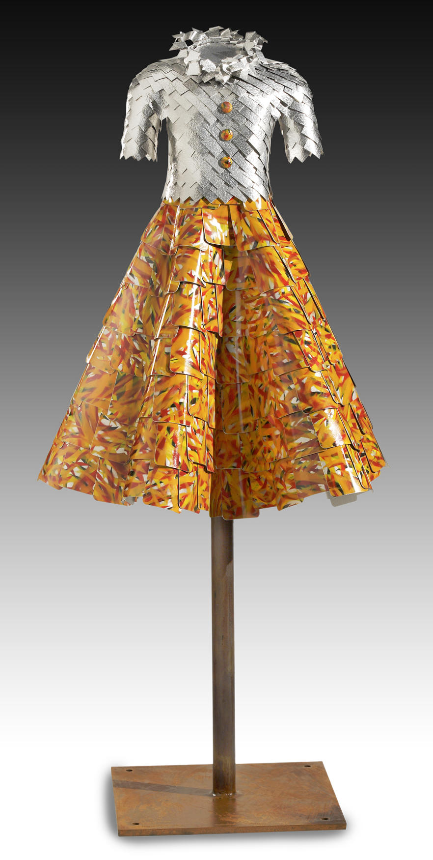 "Jane" - 60" tall - Painted Aluminum, Textured Industrial Aluminum